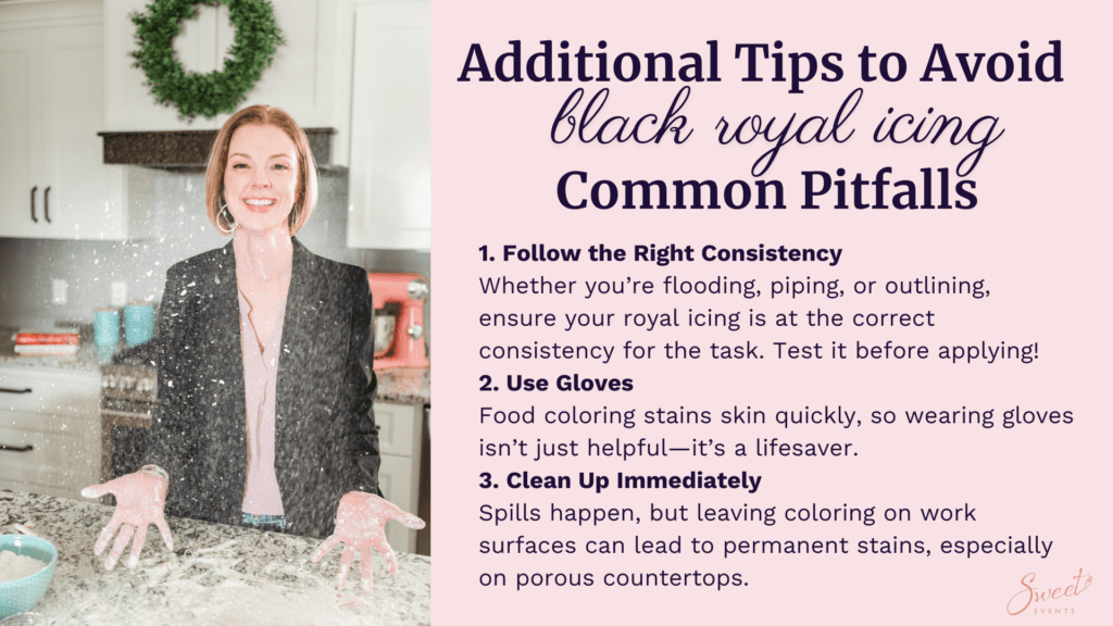 black royal icing tips