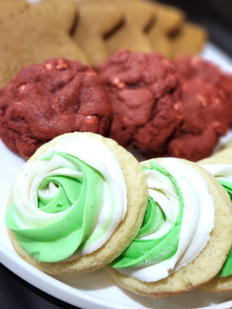 winter dessert table ideas - holiday cookie table